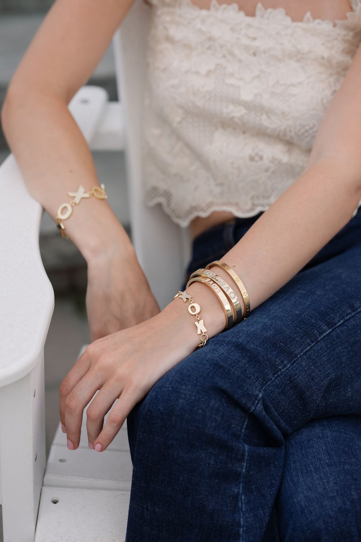 Frances XOXO Letter Bracelet