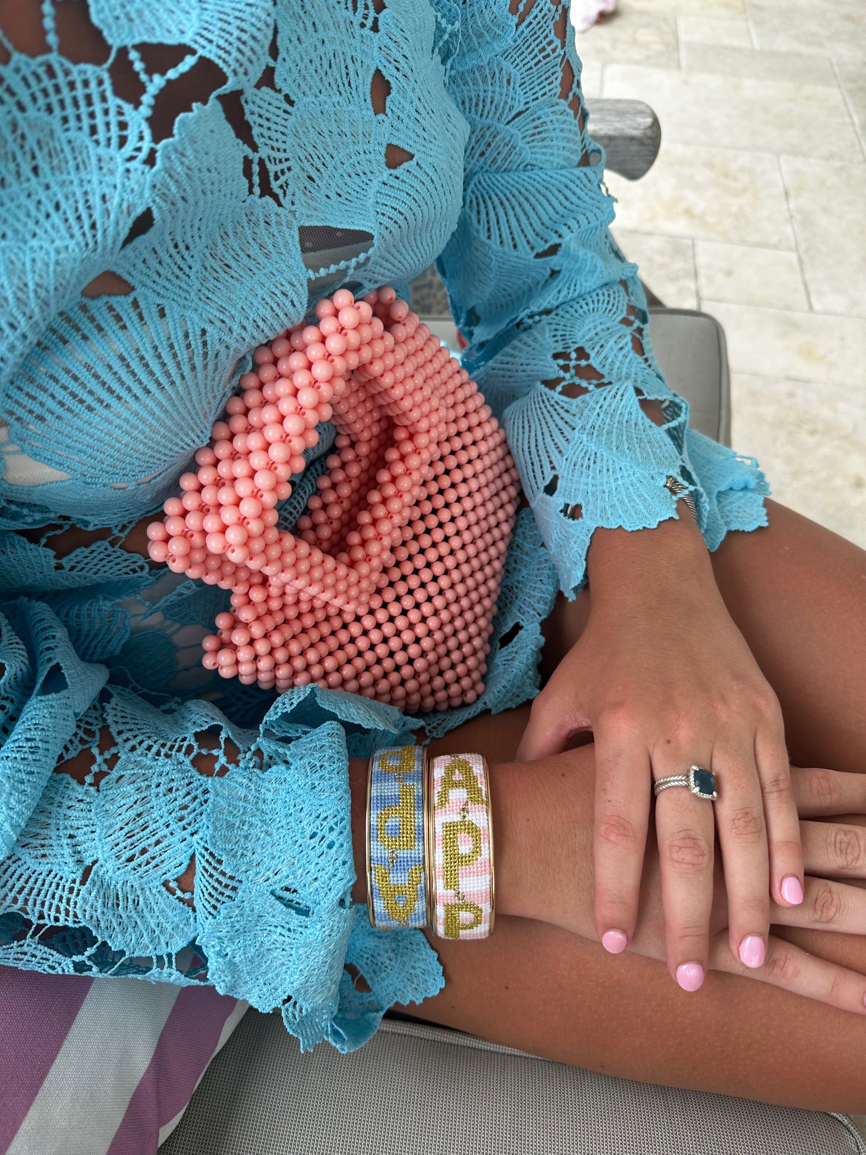 Hey Gray Lady x Stitch Girls Needlepoint Bracelet