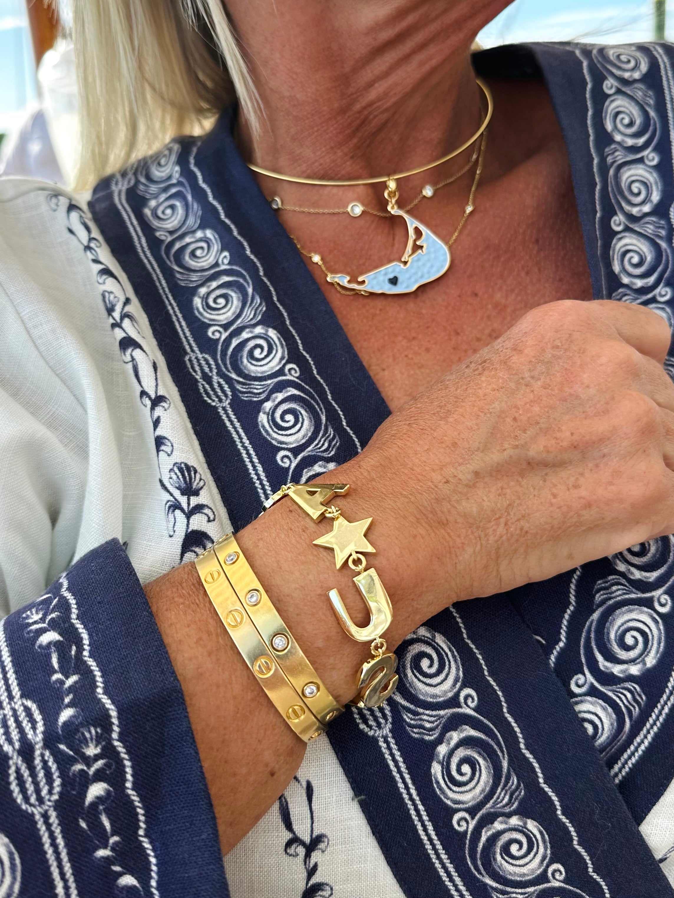 USA Letter Bracelet