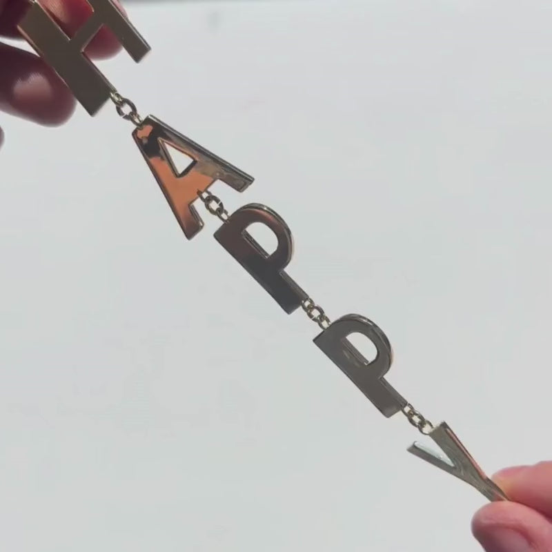 The HAPPY Letter Bracelet